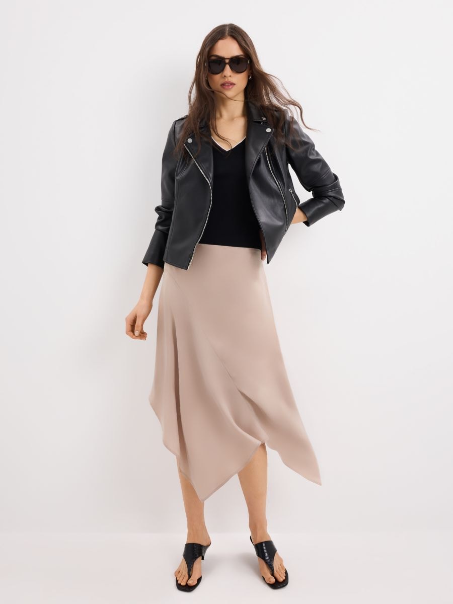 Czarna ramoneska - czarny - MOHITO