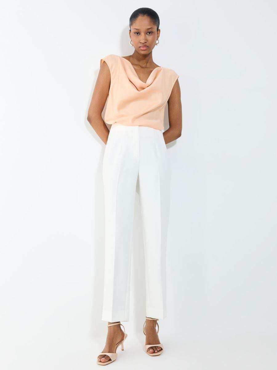 Pantaloni țigaretă - Ivory - MOHITO