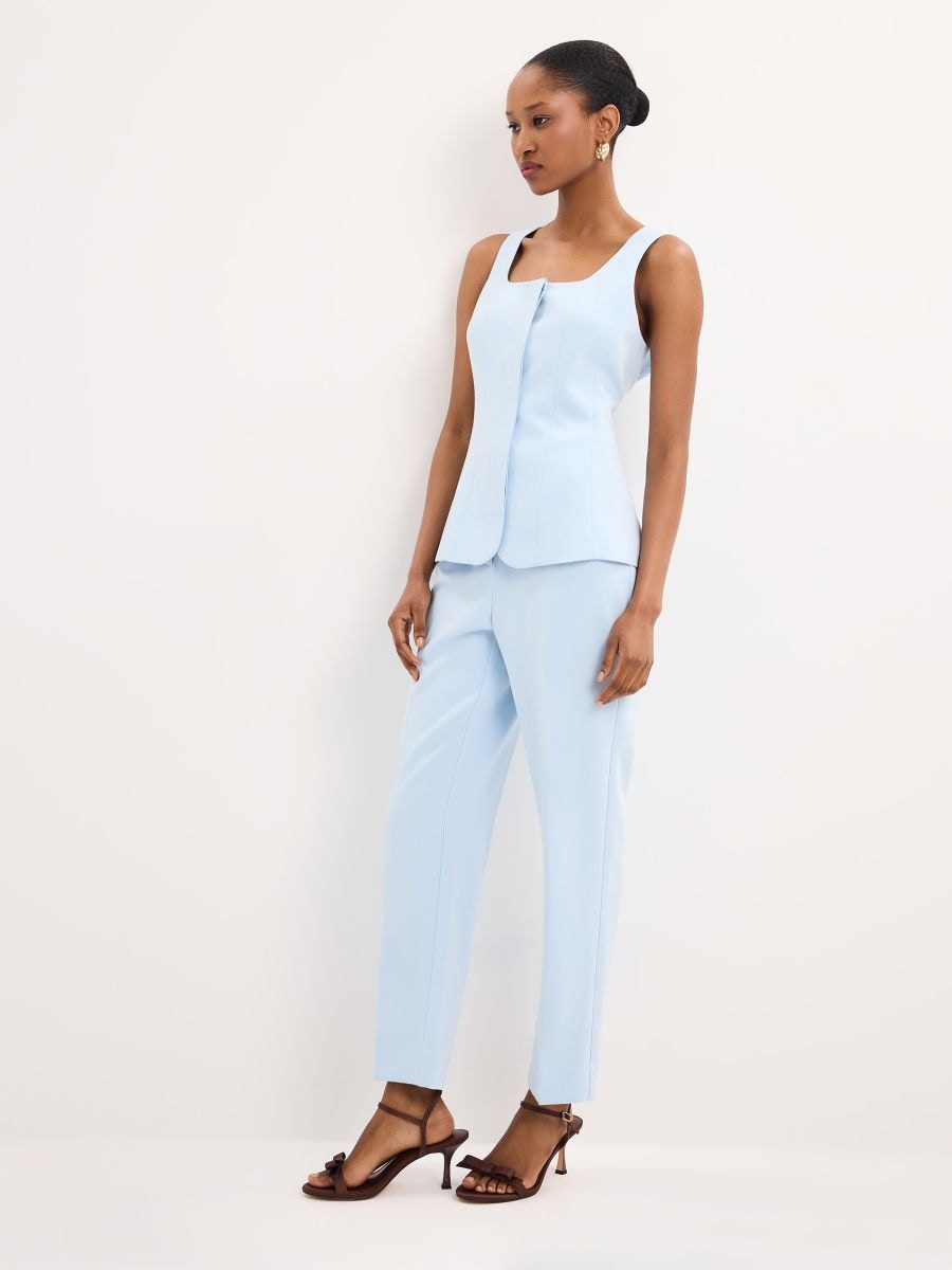 Spodnie cygaretki - błękitny - MOHITO