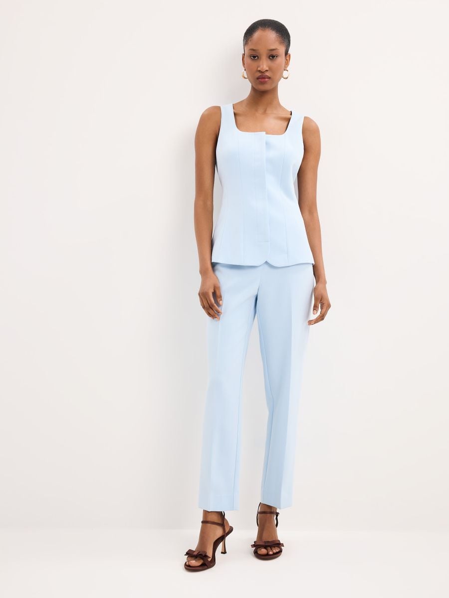 Spodnie cygaretki - błękitny - MOHITO