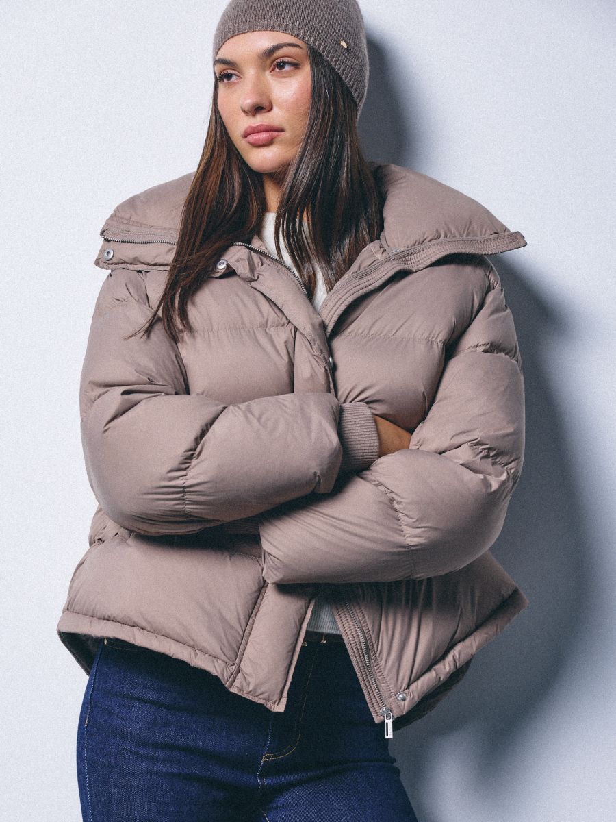 Geacă matlasată, cu umplutură sintetică - Cafeniu - MOHITO