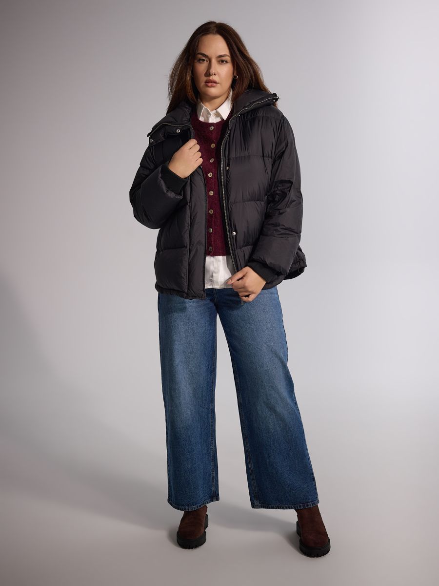 Puchowa kurtka Puchowa kurtka - czarny - MOHITO