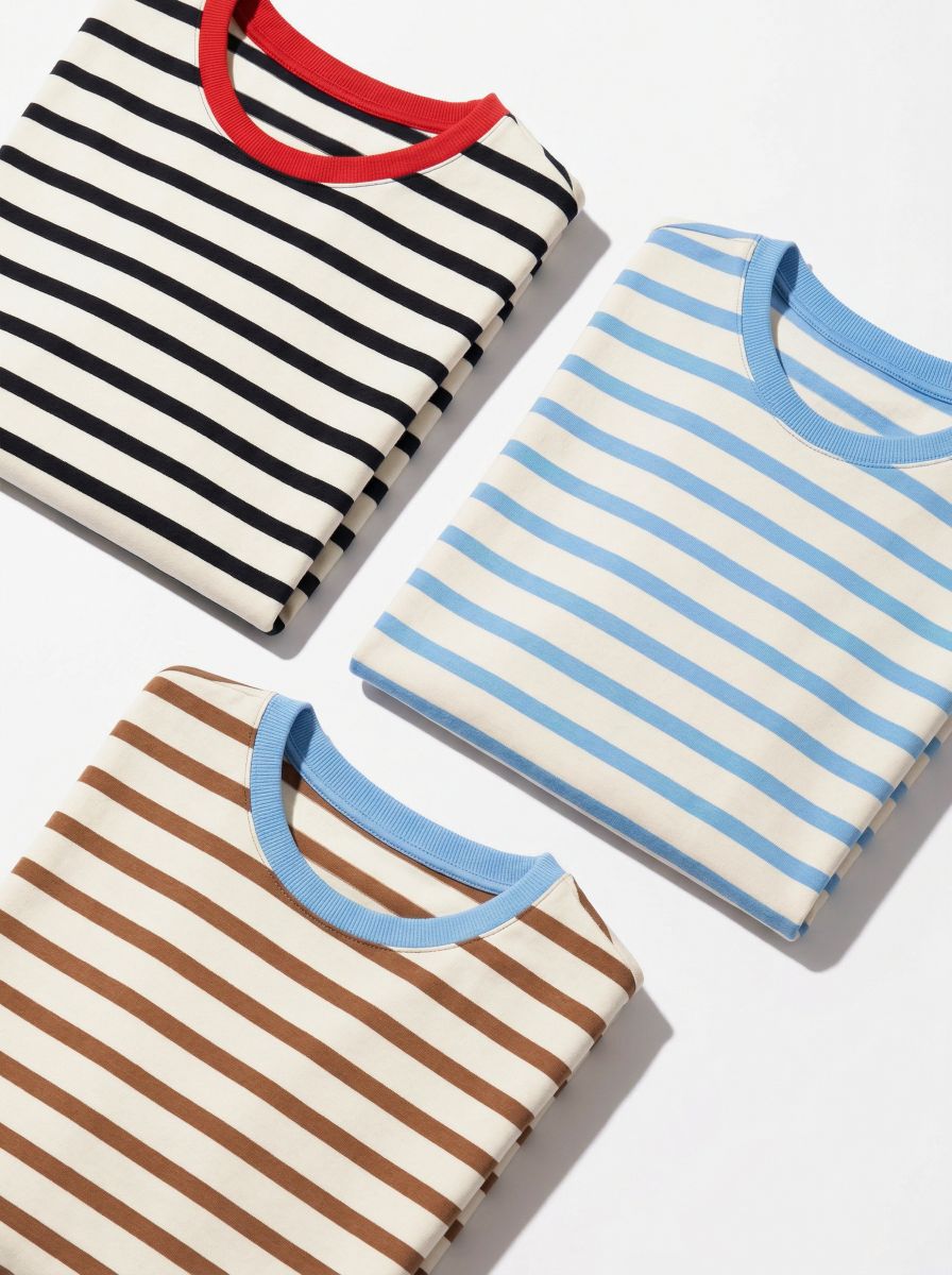 Bawełniany t-shirt w paski - czarny - MOHITO