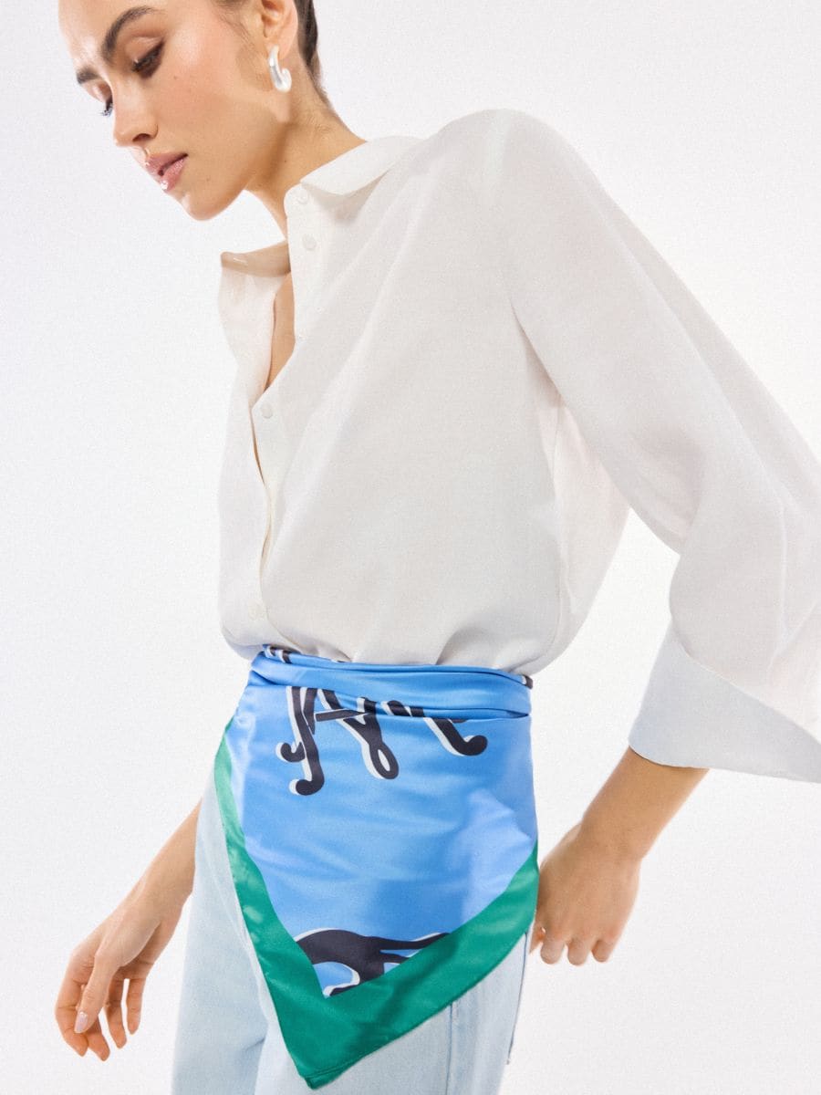 Wzorzysta apaszka - wielobarwny - MOHITO