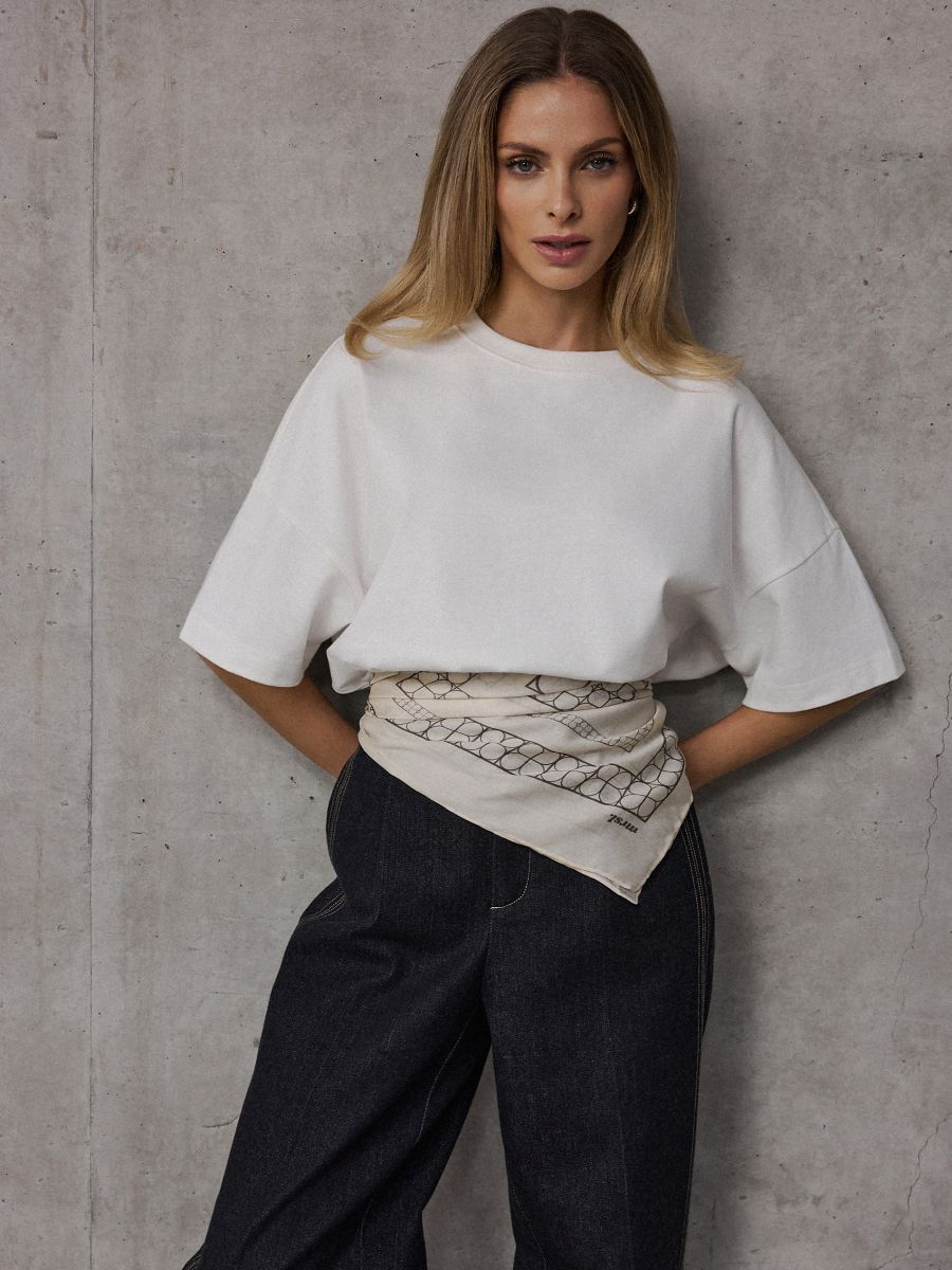 Apaszka z modalu i jedwabiu - wielobarwny - MOHITO