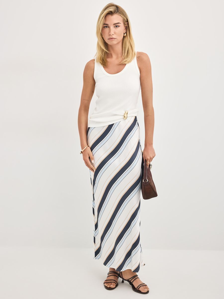 Spódnica maxi z wiskozy - wielobarwny - MOHITO