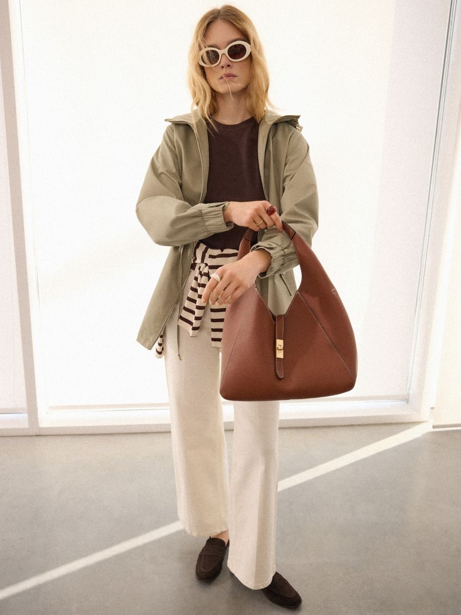 Torebka na ramię - brązowy - MOHITO