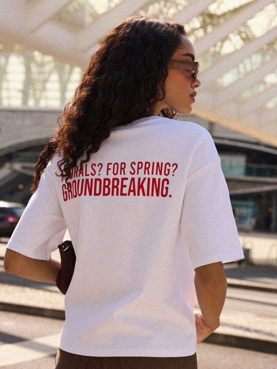 T-shirt z nadrukiem - biały - MOHITO