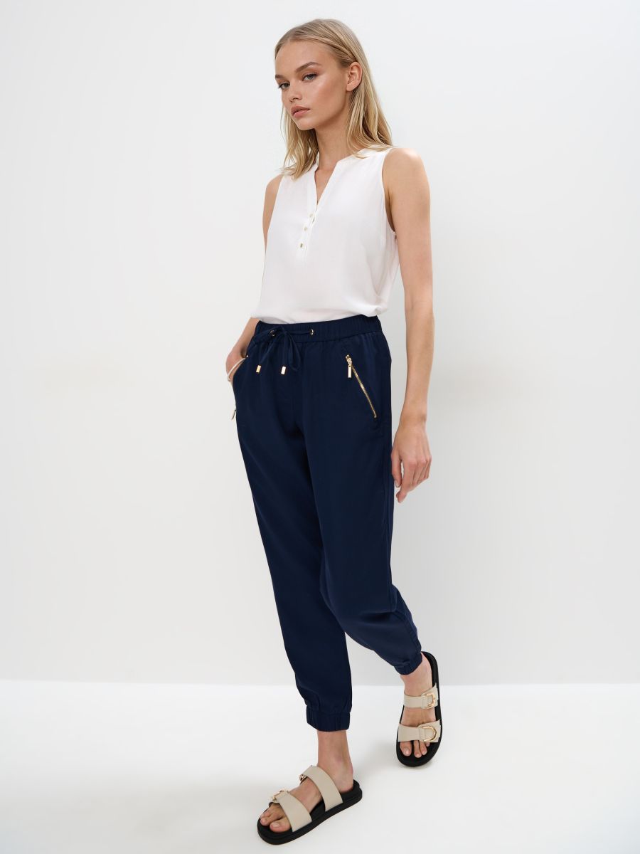 Pantaloni joggers - Bleu marin - MOHITO