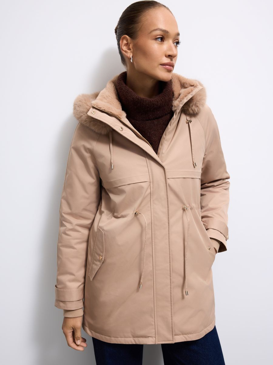 Beżowa kurtka parka - beżowy - MOHITO