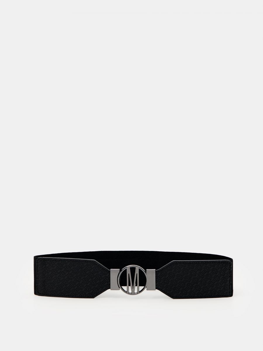 Cinturón ancho elástico en negro