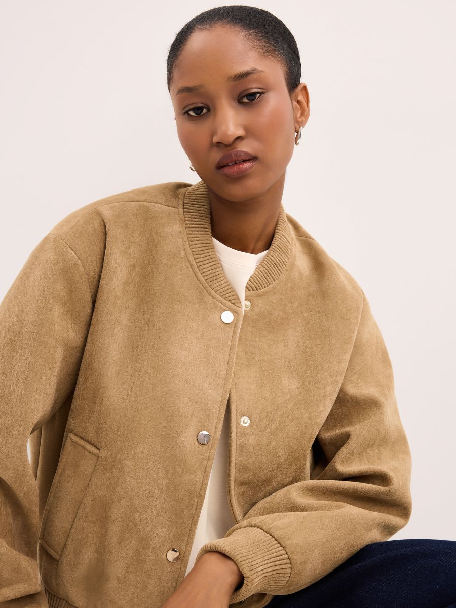 Geacă bomber - Beige - MOHITO