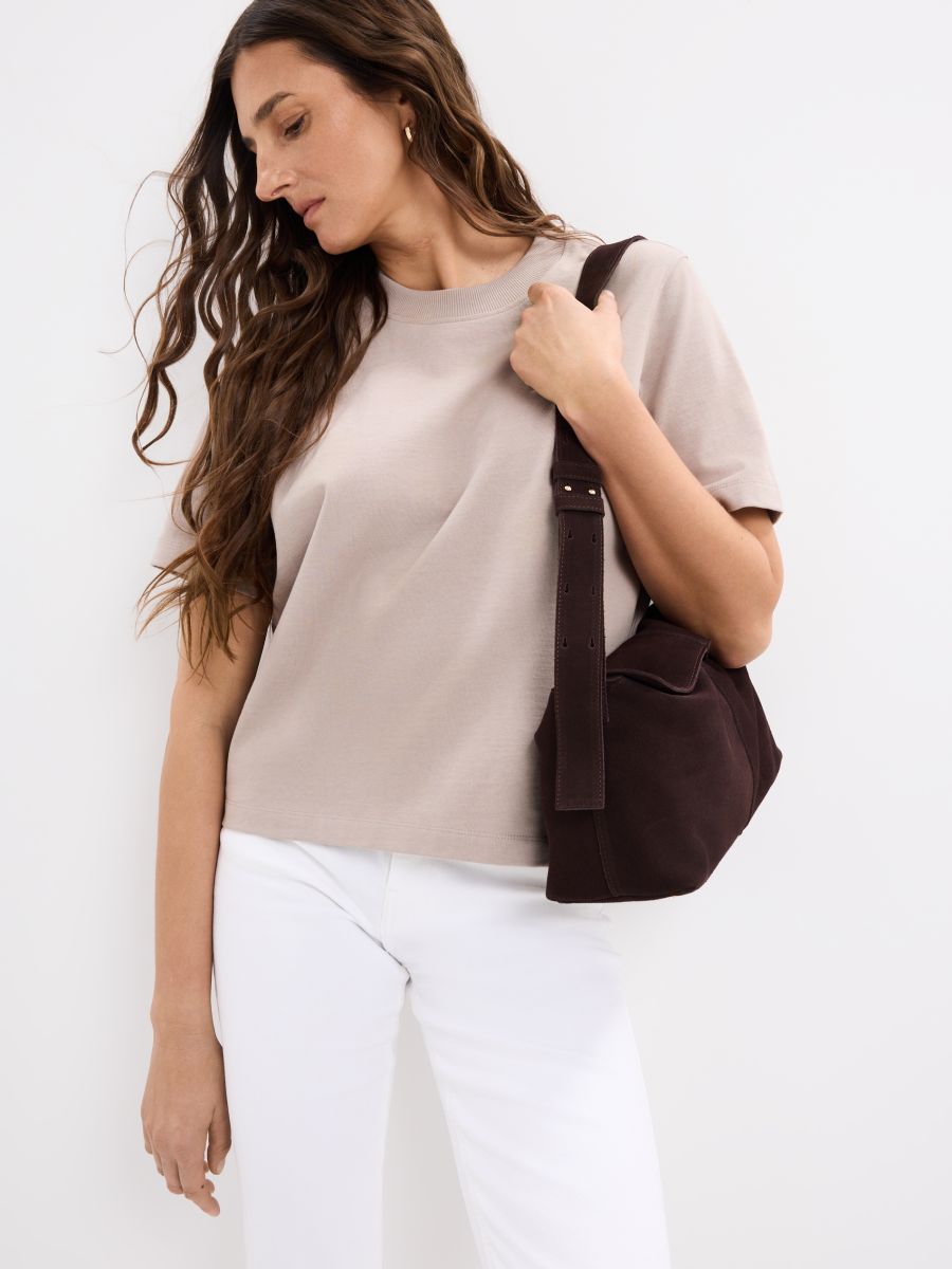 Tricou din bumbac - Beige - MOHITO