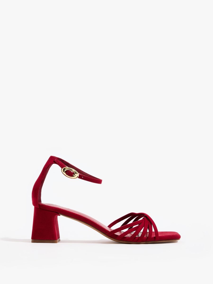 Sandały na słupku Sandały na słupku - czerwony - MOHITO