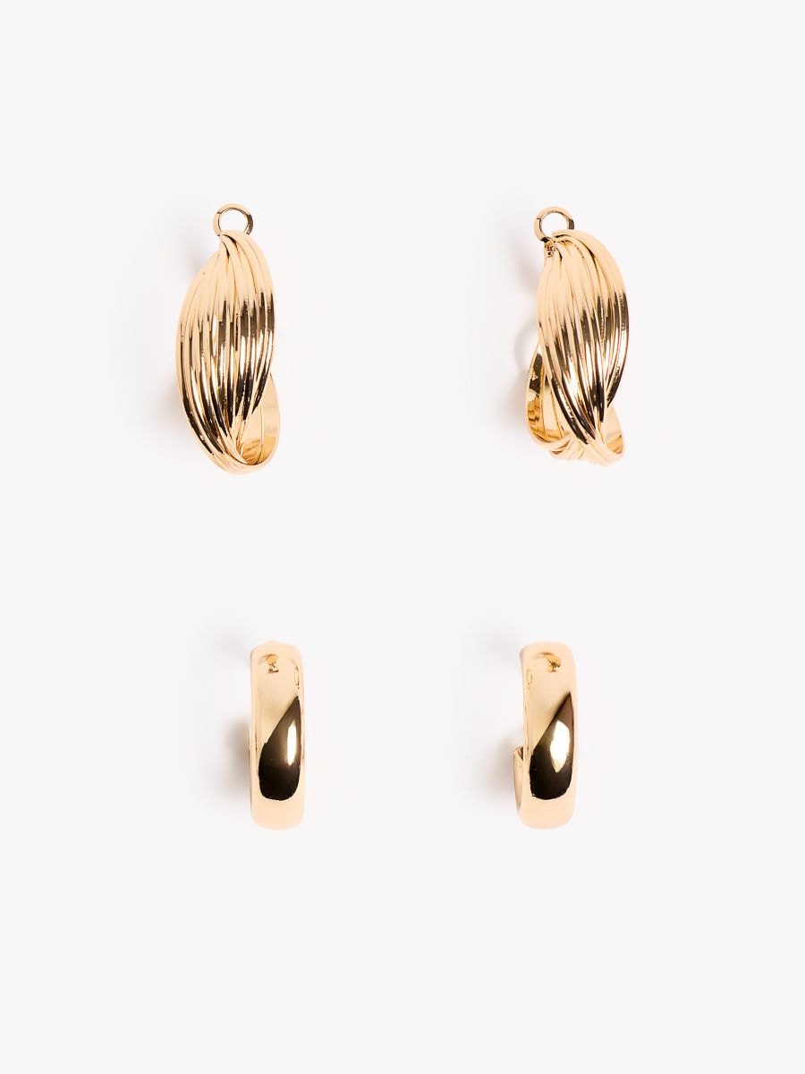 Zestaw kolczyków - złoty - MOHITO