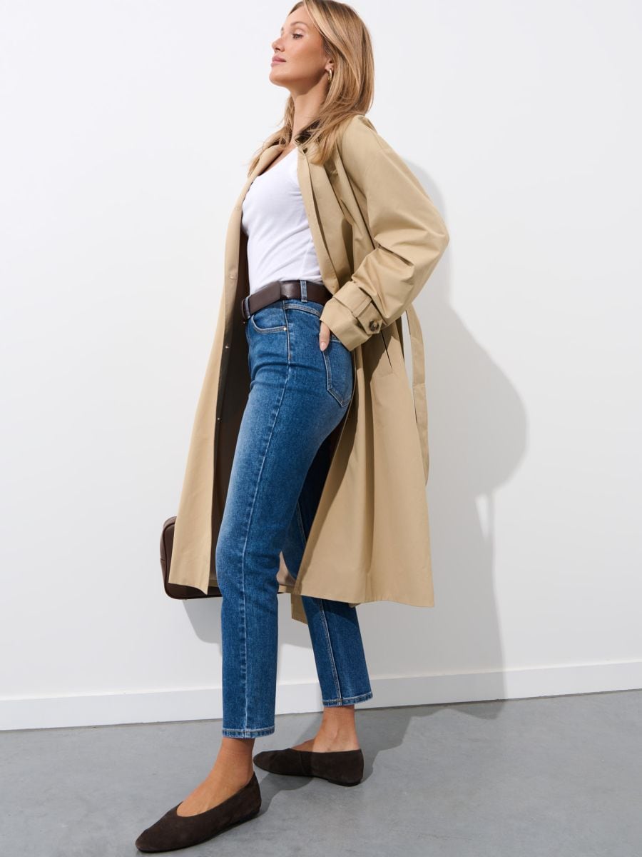 Blugi mom - Albastru - MOHITO