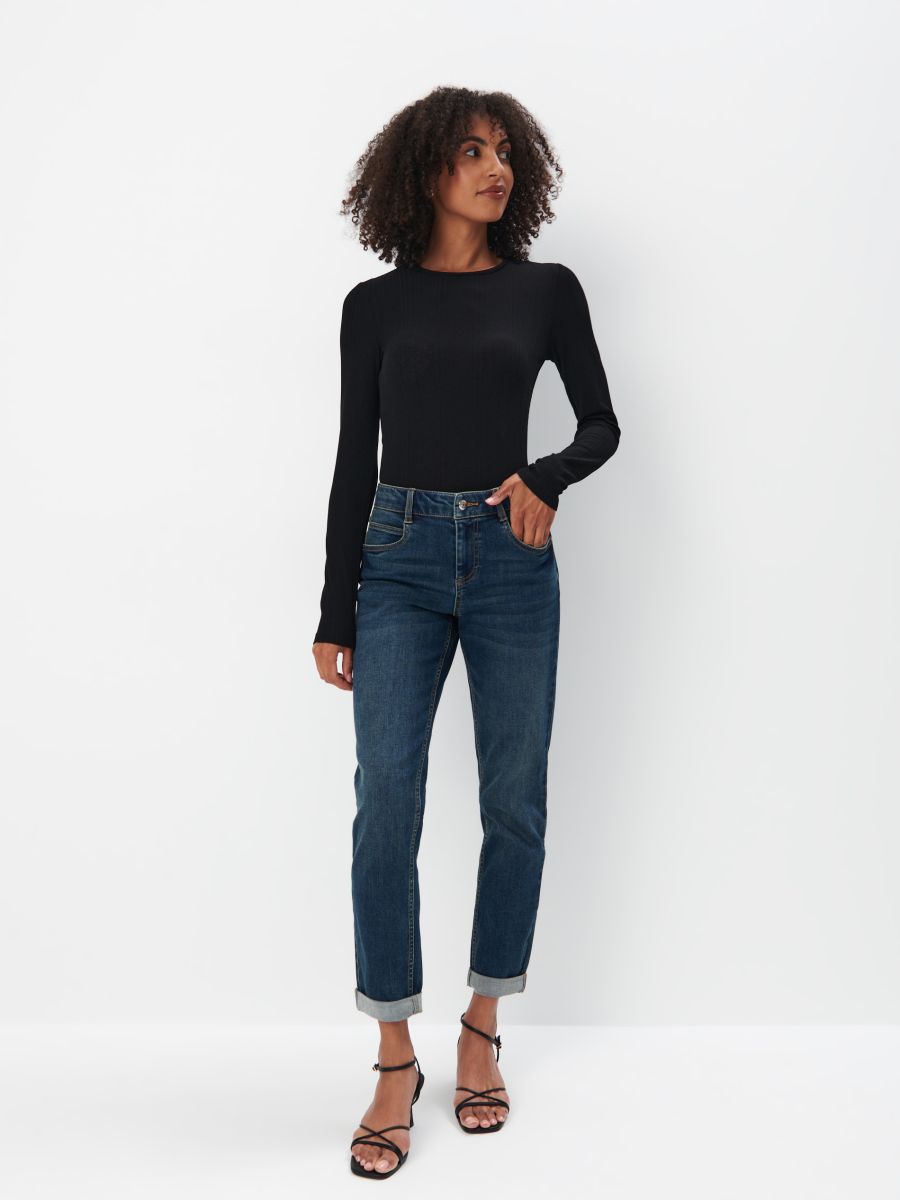 Rifle BOYFRIEND farba námornícka modrá - MOHITO - 792BL-59J