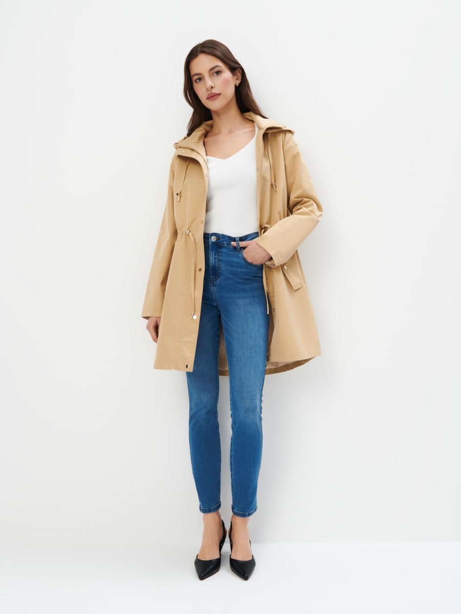 Kurtka parka Kolor beżowy - MOHITO - 7953Z-08X