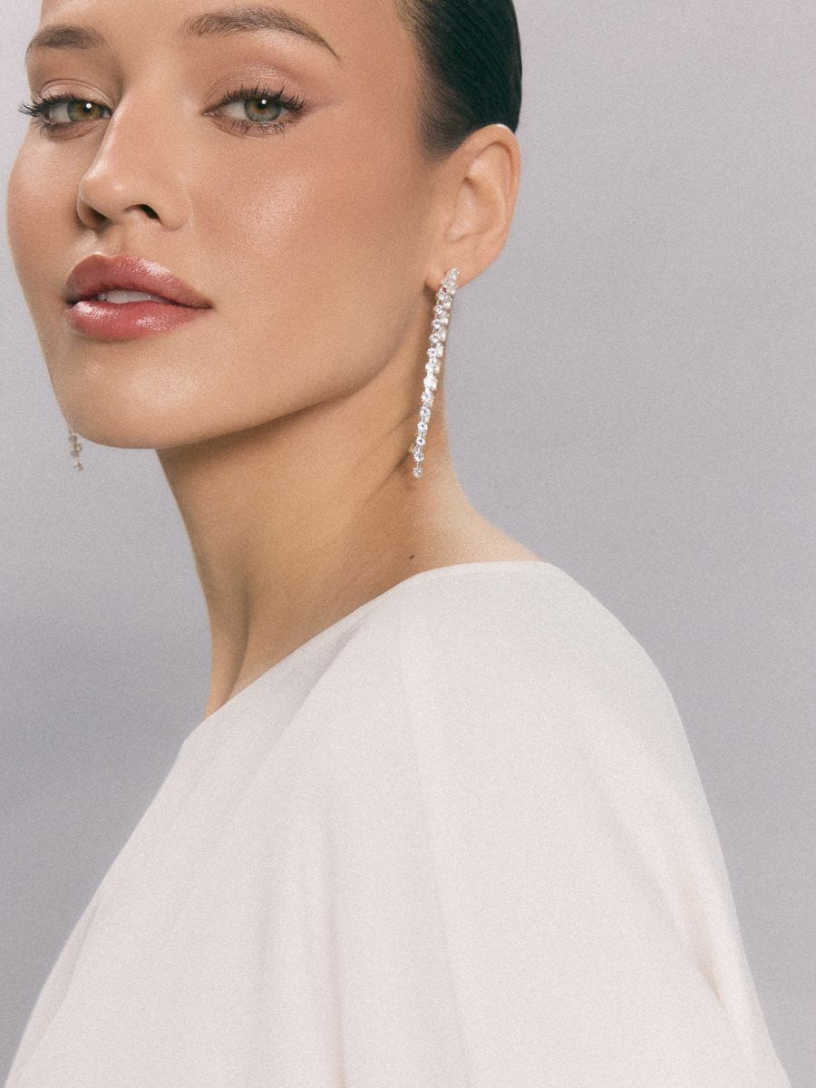 Błyszczące kolczyki Błyszczące kolczyki - srebrny - MOHITO