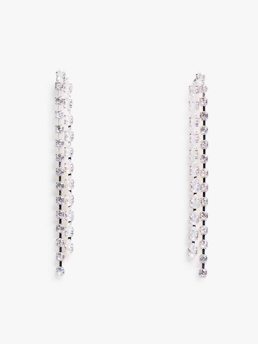 Błyszczące kolczyki Błyszczące kolczyki - srebrny - MOHITO