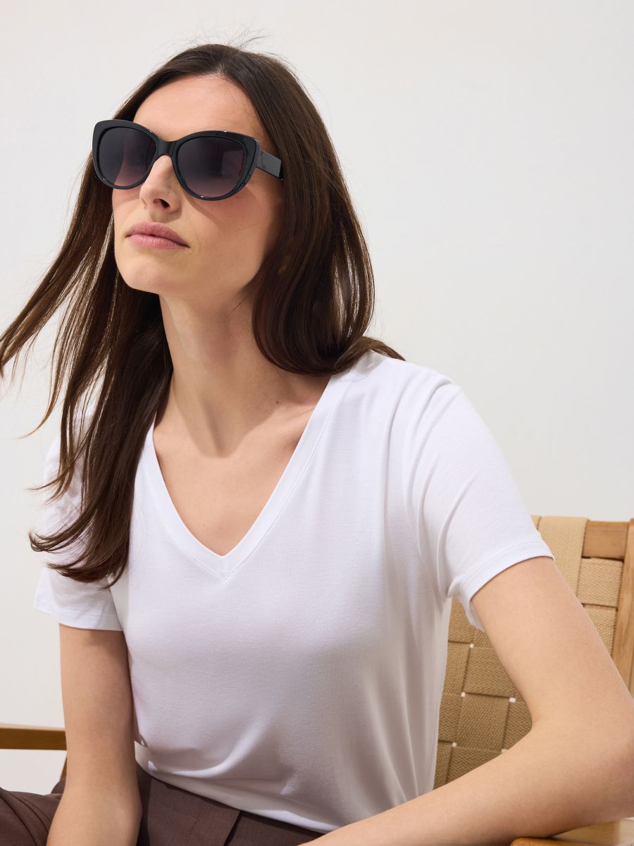 Okulary przeciwsłoneczne - czarny - MOHITO