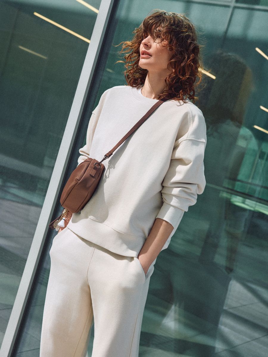 Bluza oversize - beżowy - MOHITO