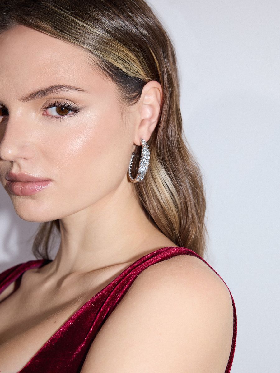 Kolczyki koła - srebrny - MOHITO