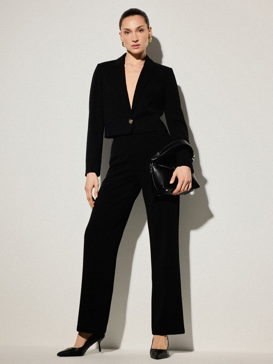 Spodnie wide leg Spodnie wide leg - czarny - MOHITO