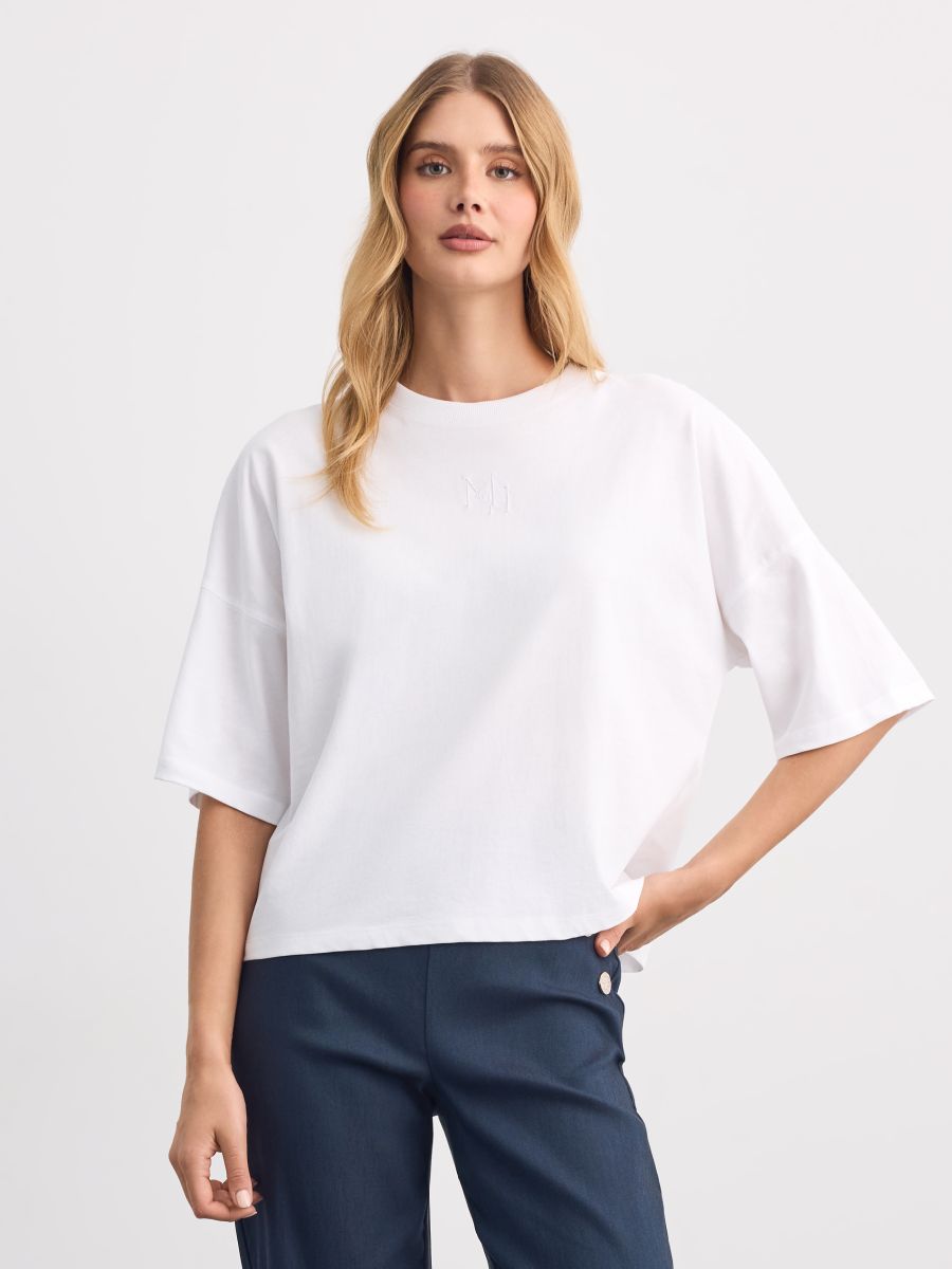 Tricou din bumbac Tricou din bumbac - Alb - MOHITO