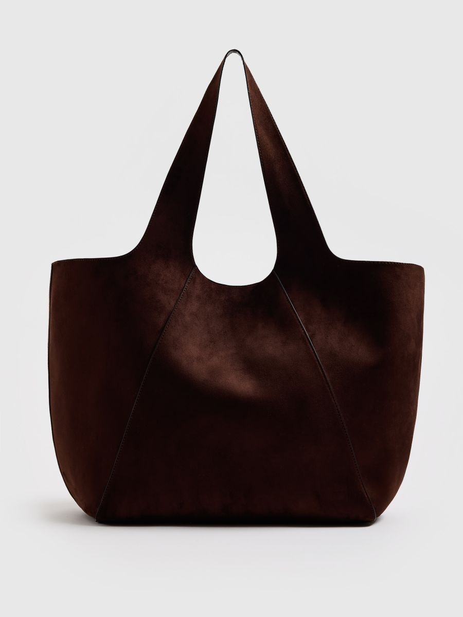Torebka shopper - ciemnobrązowy - MOHITO