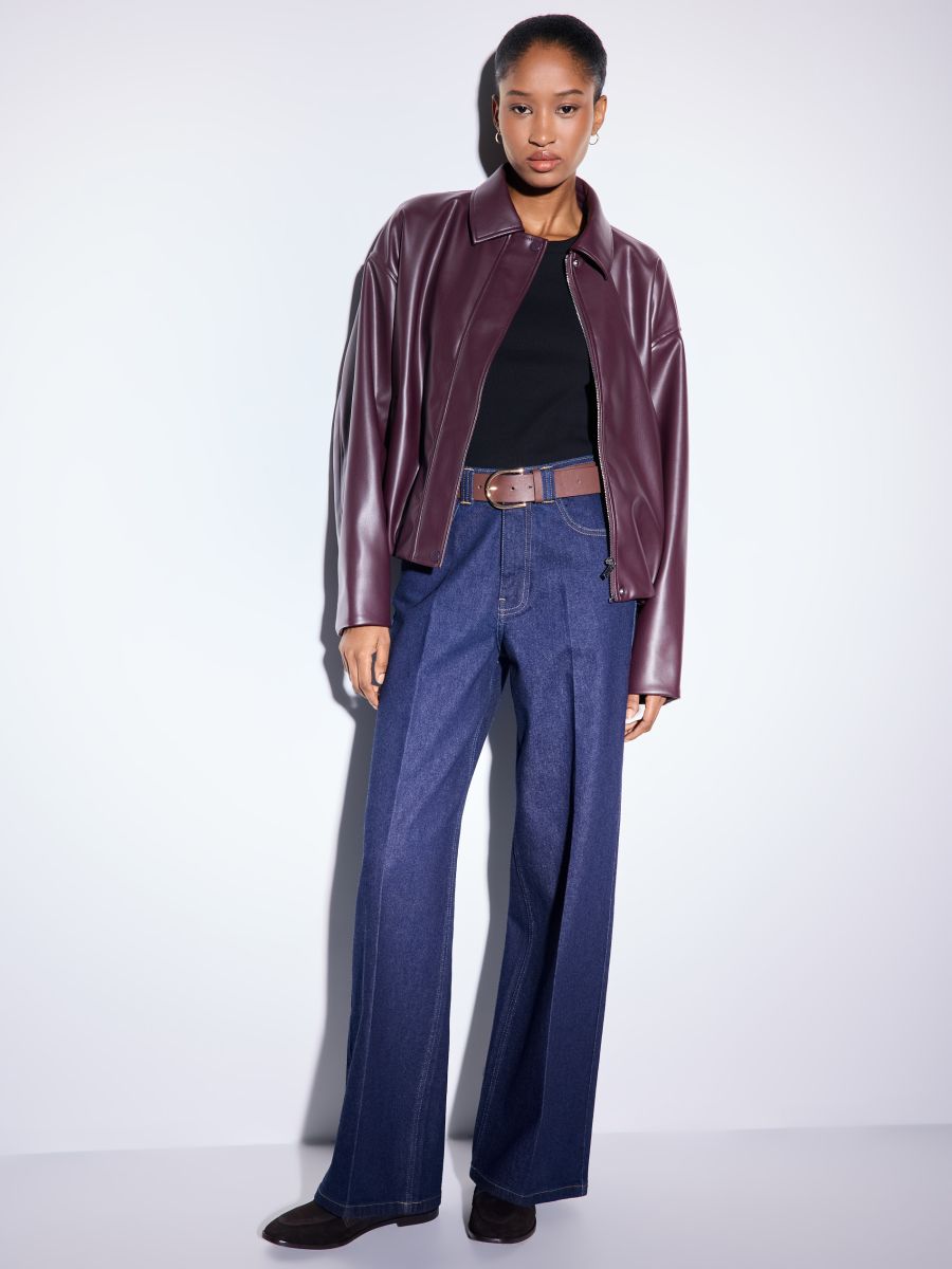 Prążkowany czarny top - czarny - MOHITO