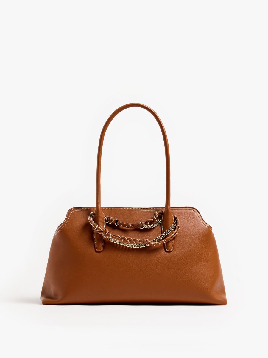 Torebka na ramię - brązowy - MOHITO