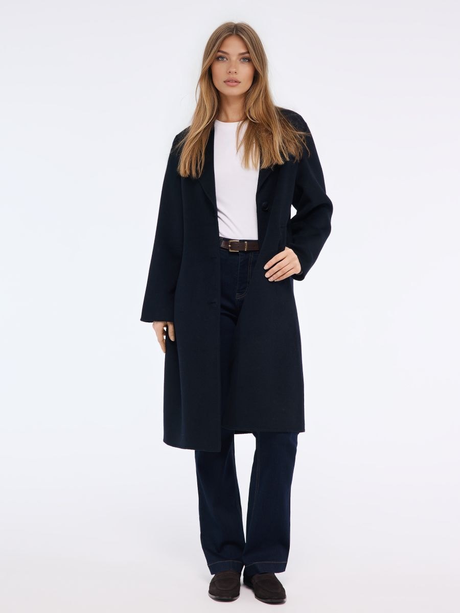 Biały longsleeve basic - biały - MOHITO