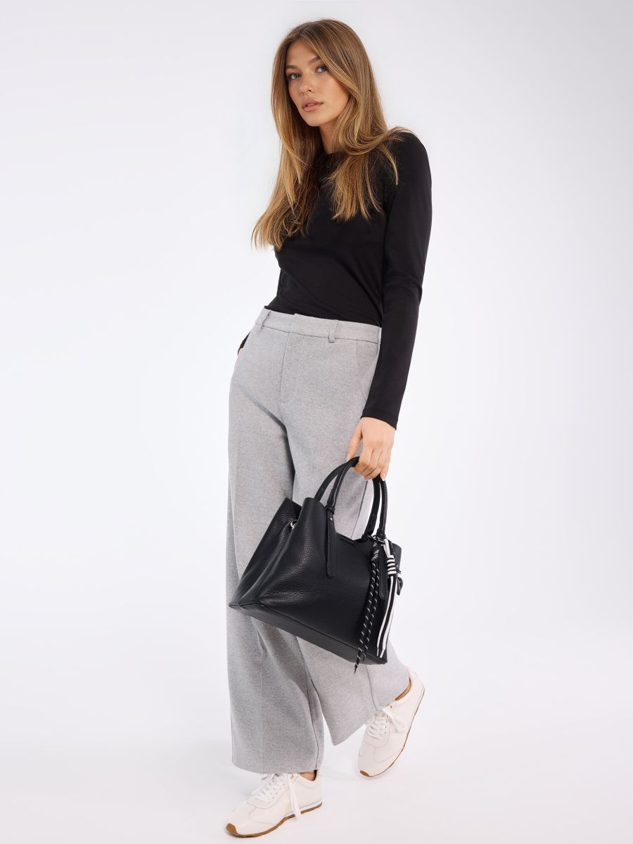 Bluză cu mânecă lungă - Negru - MOHITO