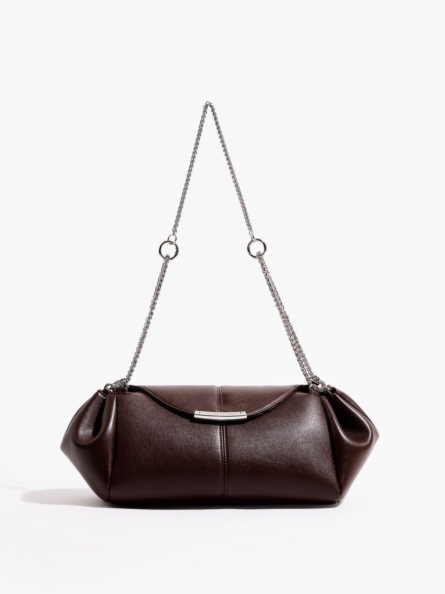Poșetă cu lanț - Maro închis - MOHITO