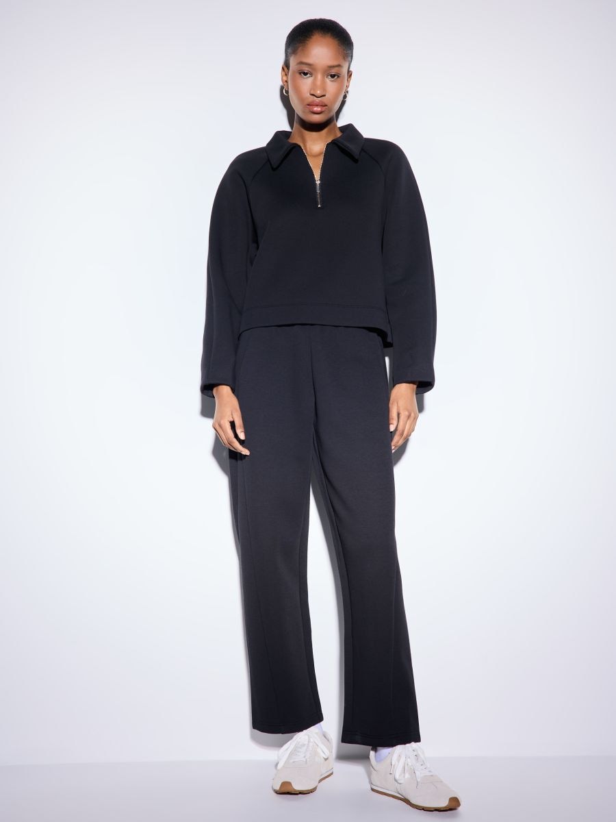 Pantaloni trening negri - Negru - MOHITO