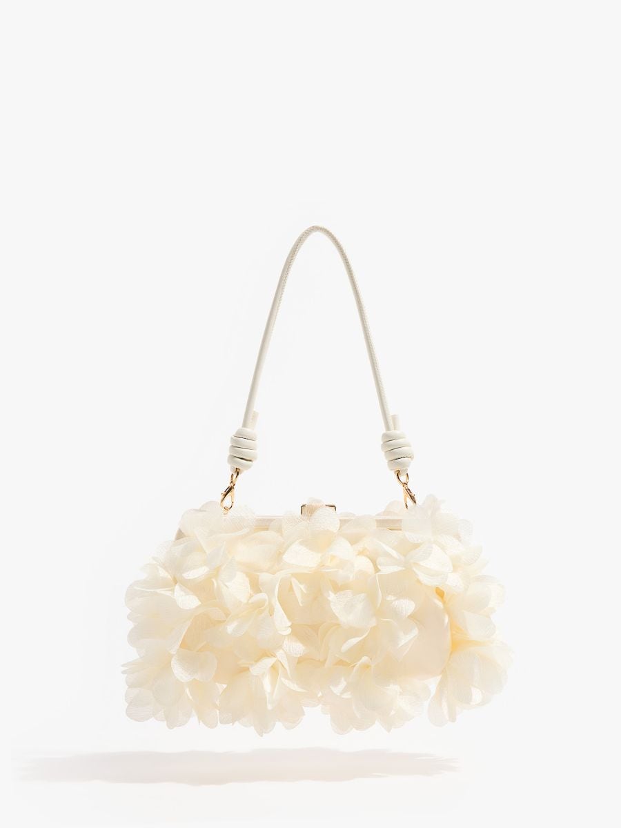 Torebka z elementami 3D - kremowy - MOHITO