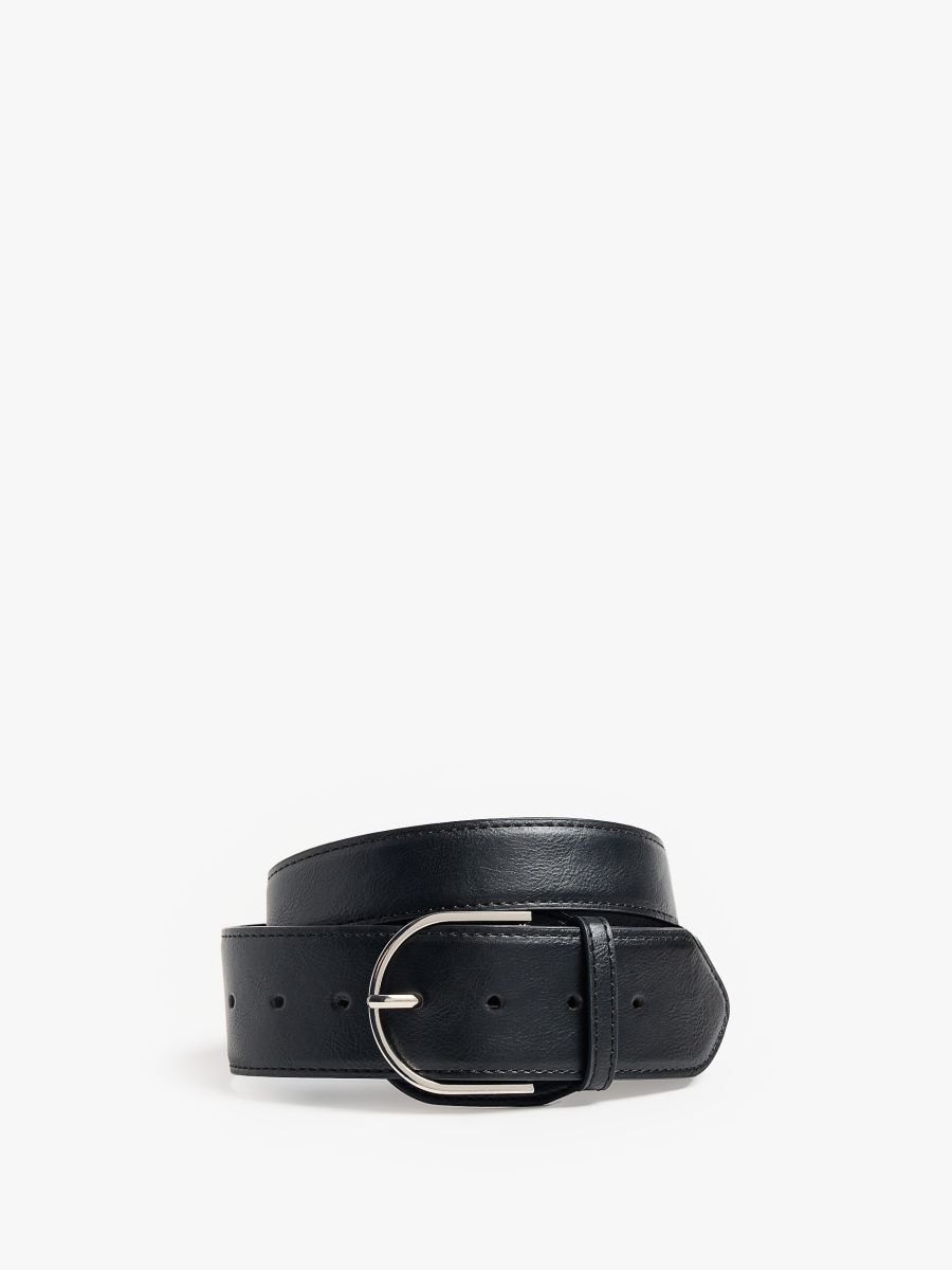 Pasek z klamrą Pasek z klamrą - czarny - MOHITO