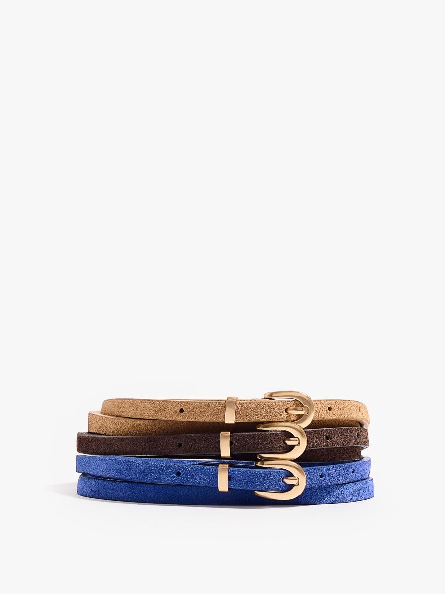 Zestaw skórzanych pasków - wielobarwny - MOHITO