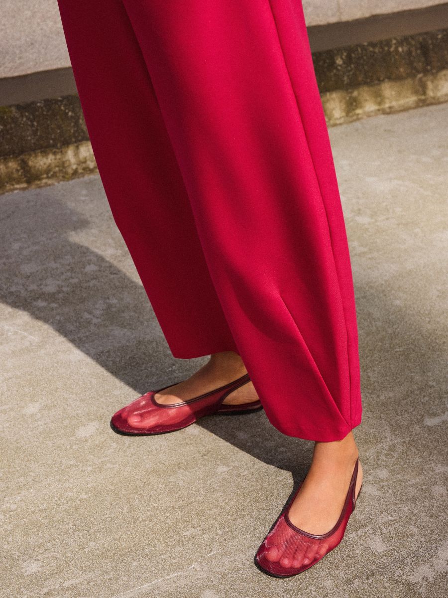 Baleriny z odkrytą piętą - kasztanowy - MOHITO