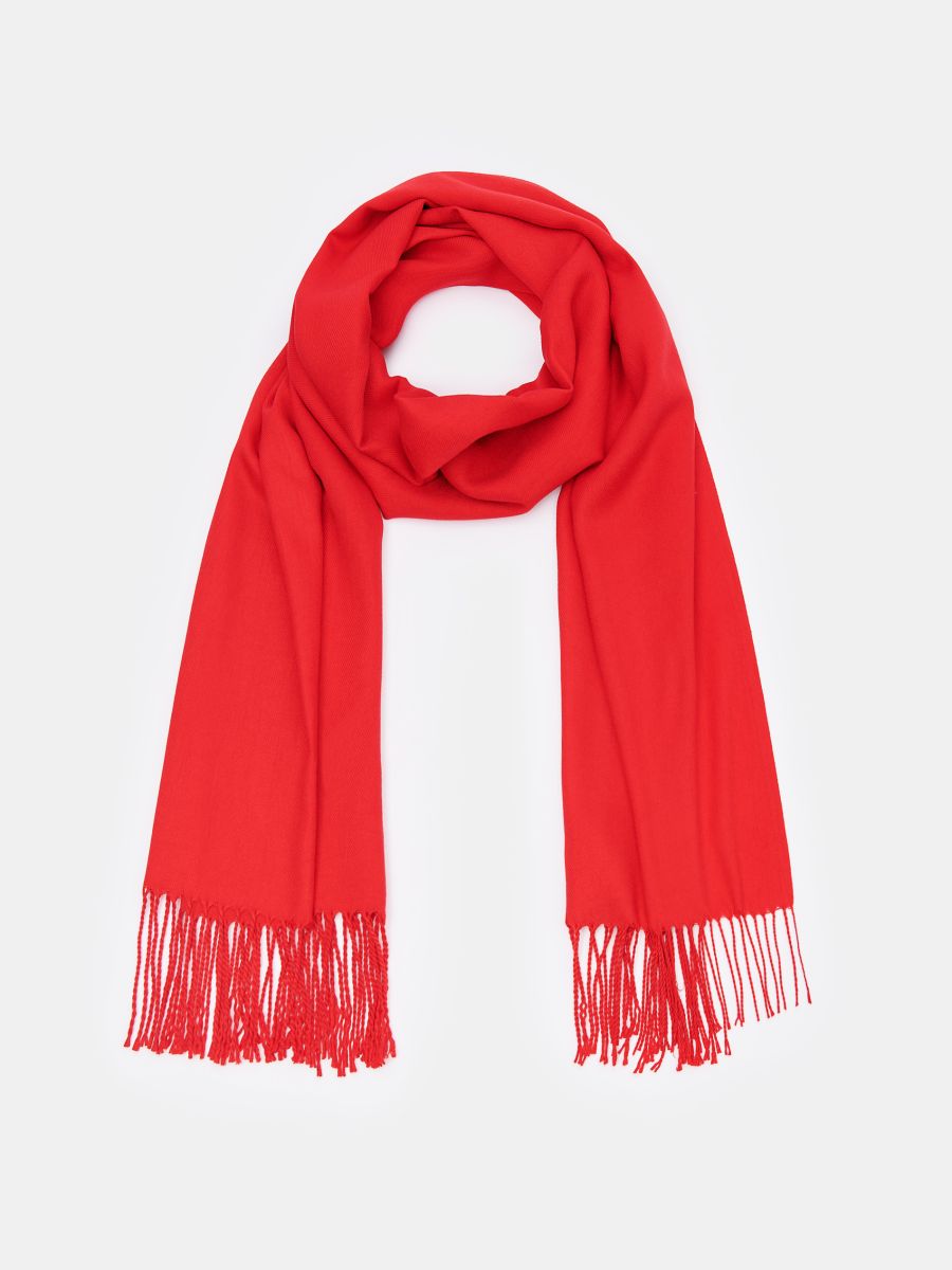 Fular cu conținut ridicat de viscoză - Roșu - MOHITO