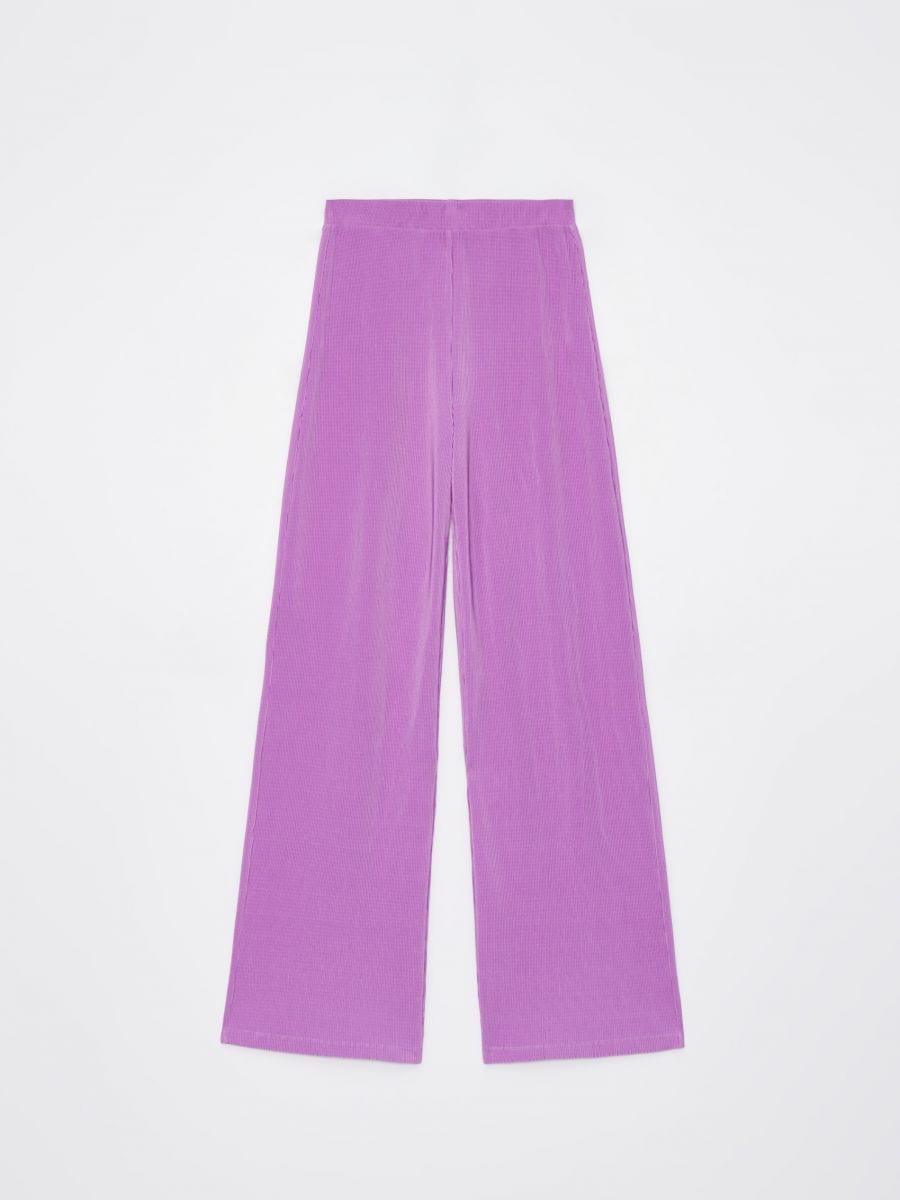 Szerokie spodnie - fioletowy - MOHITO