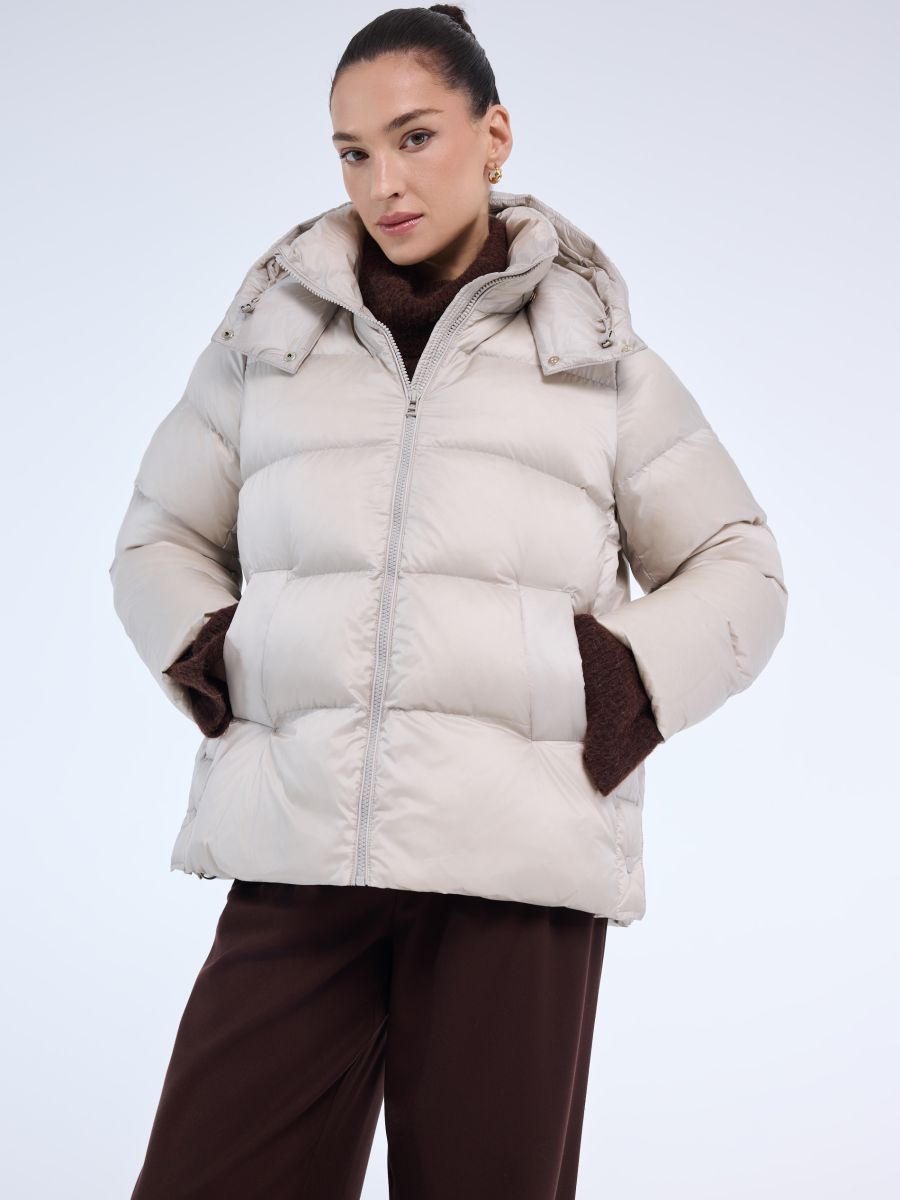 Geacă matlasată - Beige - MOHITO