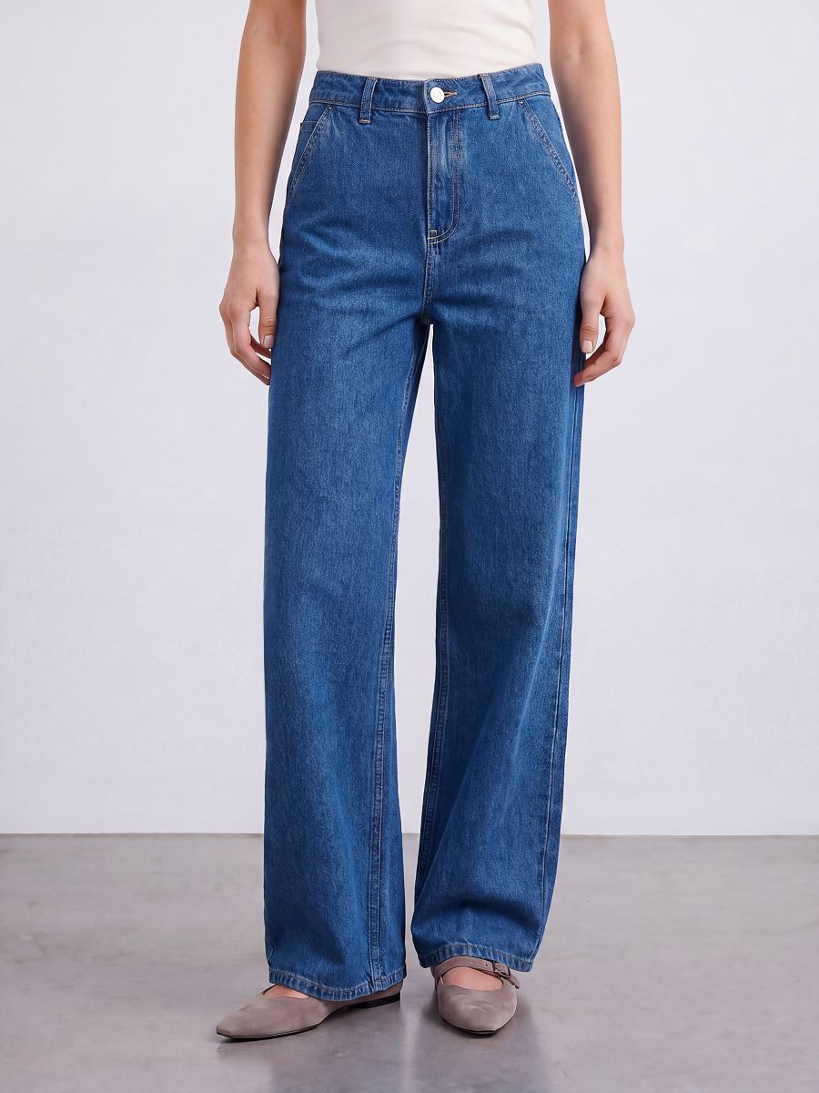 Jeansy wide leg petite Jeansy wide leg petite - niebieski - MOHITO