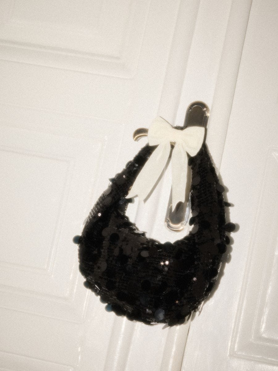 Geantă cu paiete - Negru - MOHITO