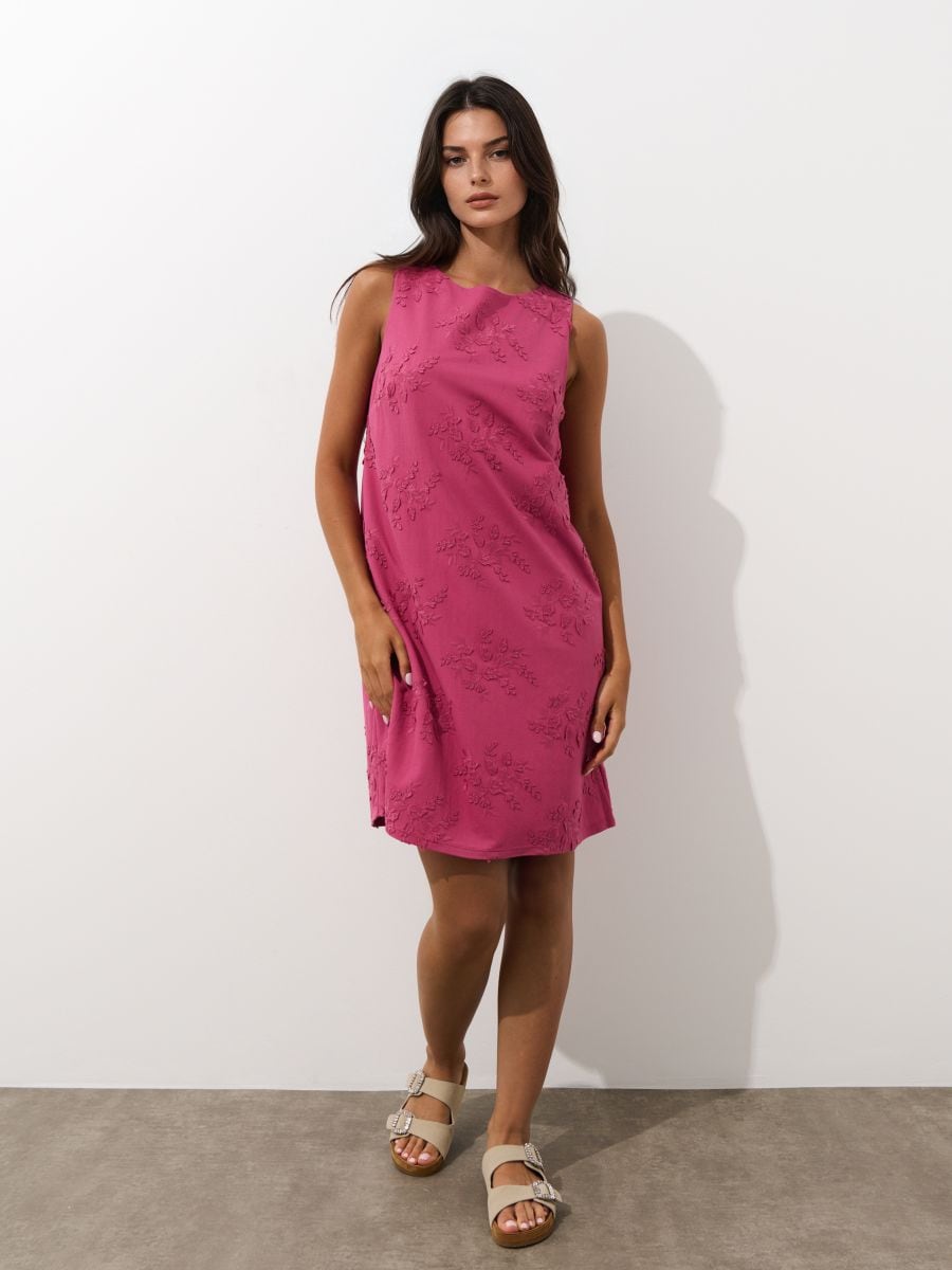Rochie trapez mini - Roz - MOHITO