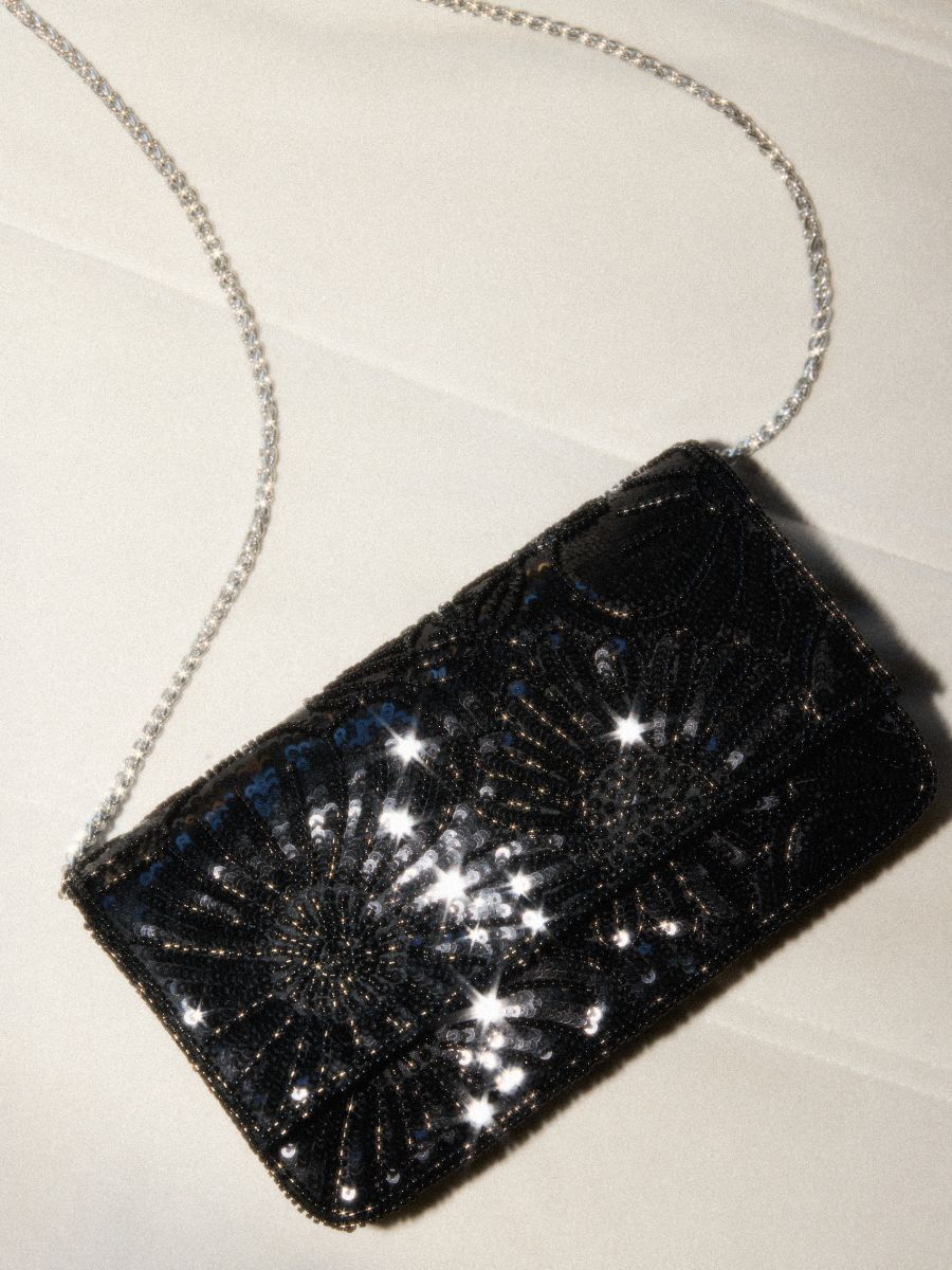 Poșetă cu lanț - Negru - MOHITO