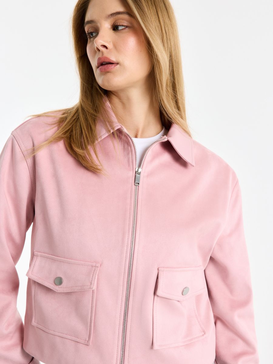 Jachetă scurtă - Roz - MOHITO