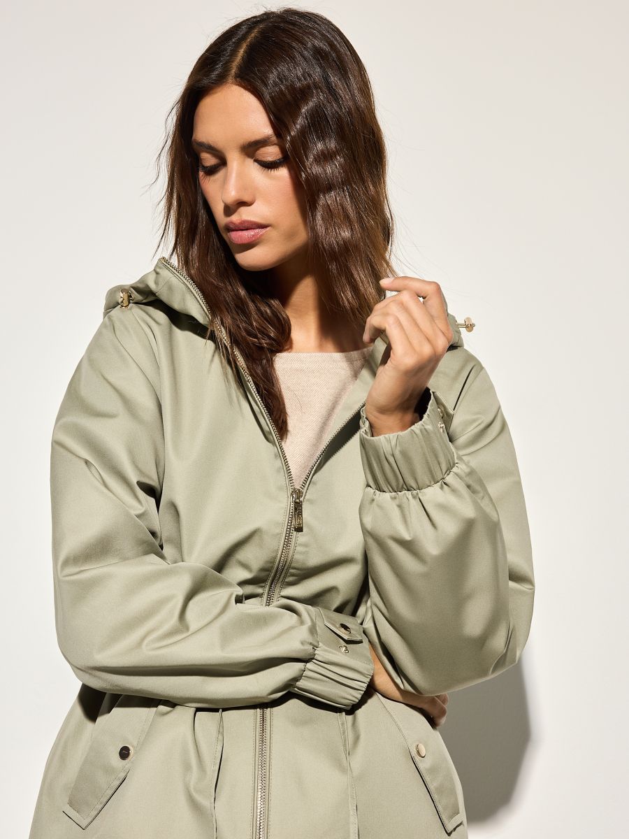 Zielona kurtka parka Zielona kurtka parka - oliwkowy - MOHITO