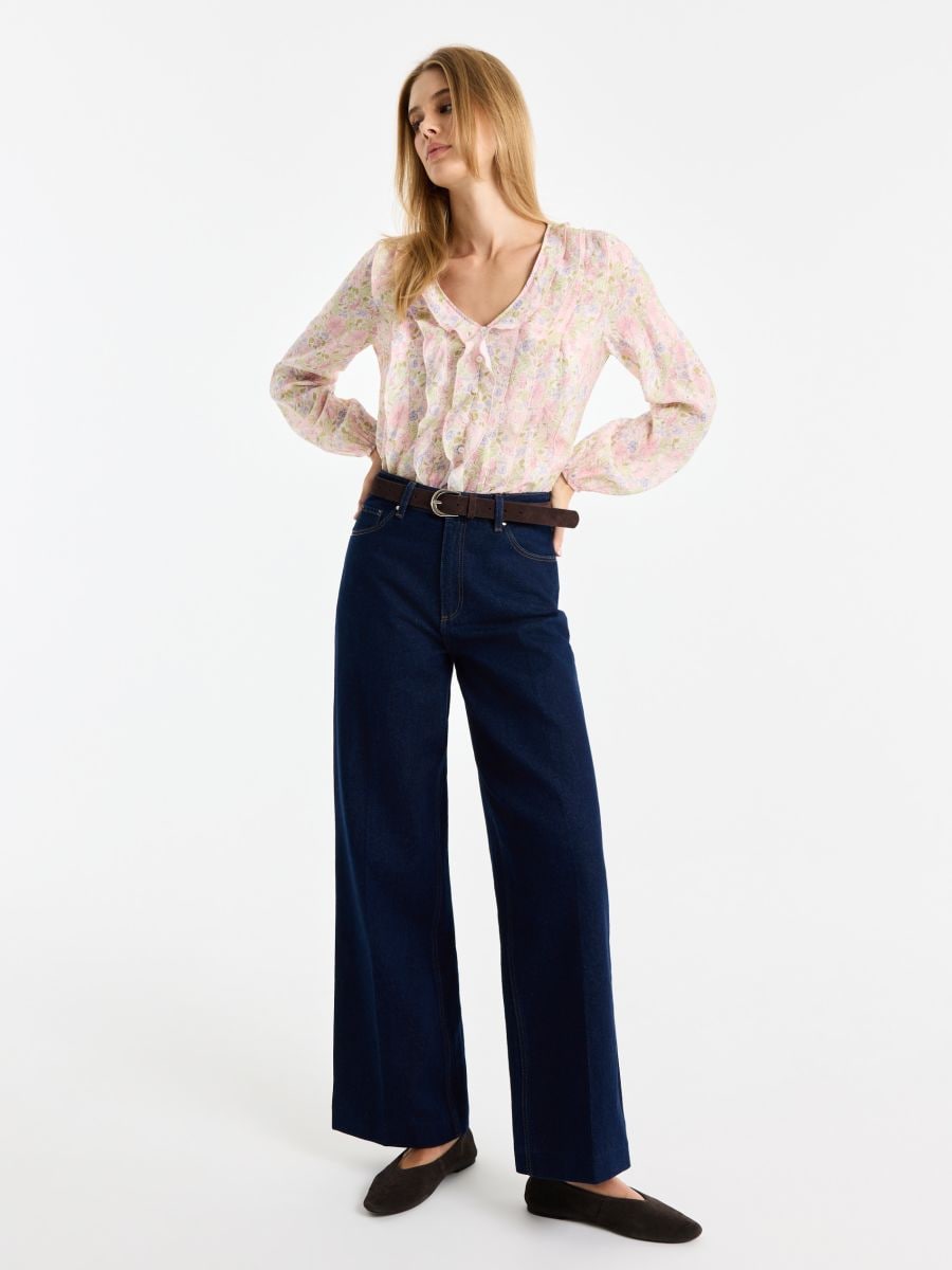 Bluzka z wiskozą - biały - MOHITO